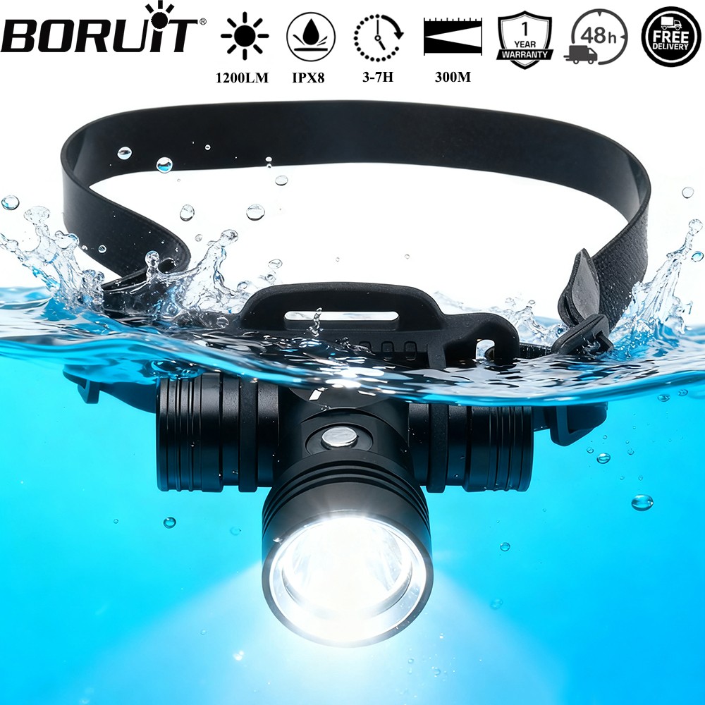 BORUiT B14 1200LM LED Scuba Di - Photography Using Lighting ulasan dan harga