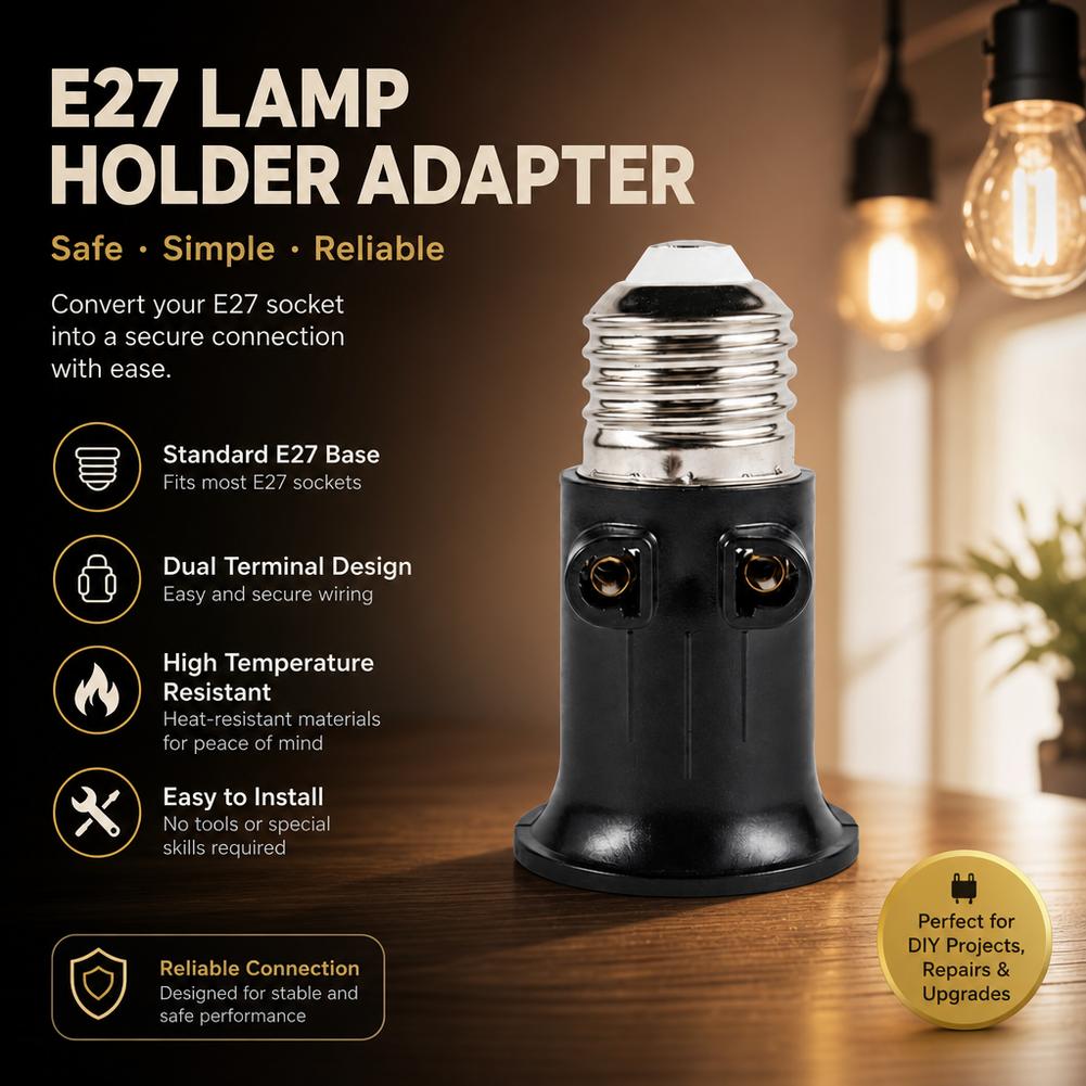 E27 to EU Plug Adapter Light S - Photography Lighting Uk ulasan dan harga