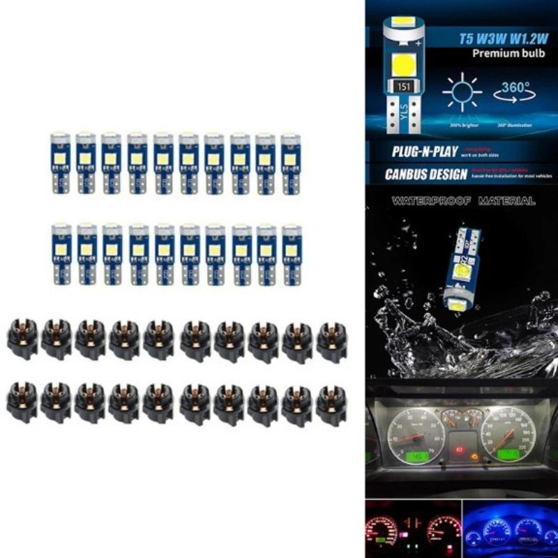 10Pcs T5 Led Bulb Canbus W3W 7 - Interior Photography Lighting ulasan dan harga