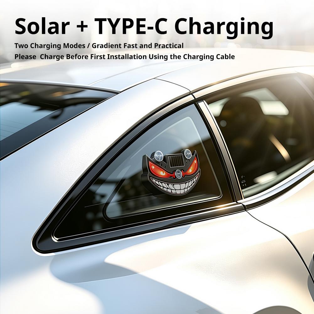 Solar Devil Eye Car LED Decor  - Interior Photography Lighting ulasan dan harga