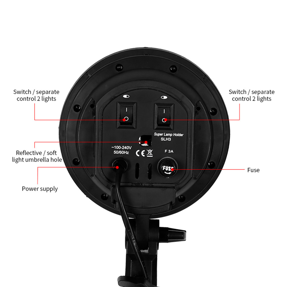 E27 Base Four Lamp Holder  Lig - Photography Using Lighting ulasan dan harga