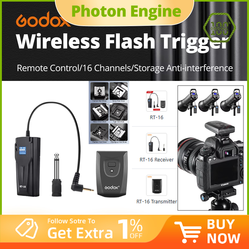 Godox RT-16 16 Channels Wirele - Trigger Receiver Set ulasan dan harga