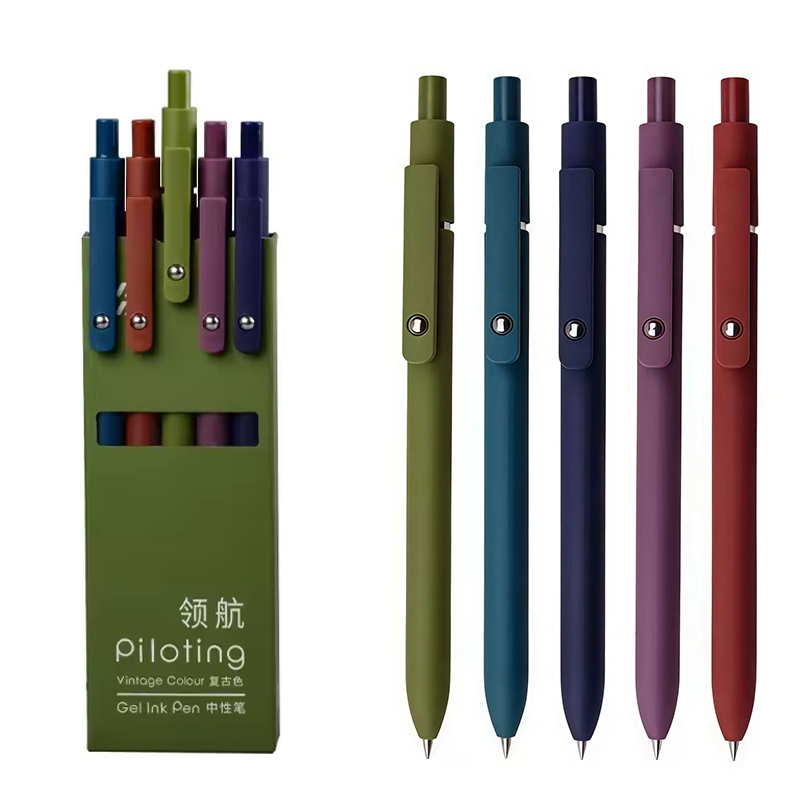 5 Color Gel Pen Set Black Ink  - Coloured Gel Set ulasan dan harga