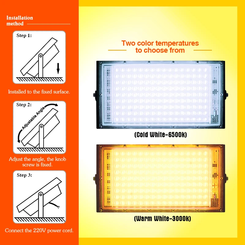 50W 100W Led Flood Light IP65  - Photography Lighting Uk ulasan dan harga