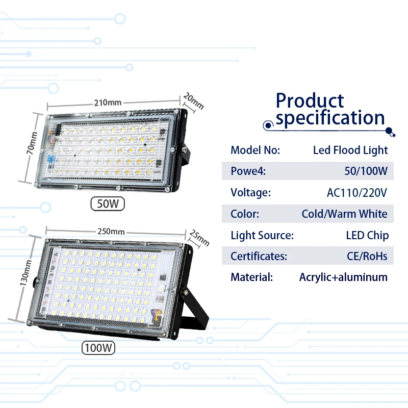 4Pcs/Lot Led Flood Light 50W 1 - Photography Lighting Uk ulasan dan harga