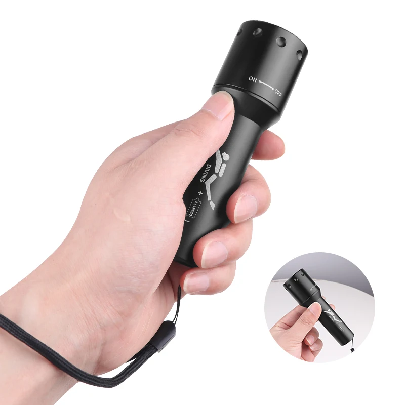 New T6 LED Diving Torch Long-R - Photography Lighting Led ulasan dan harga